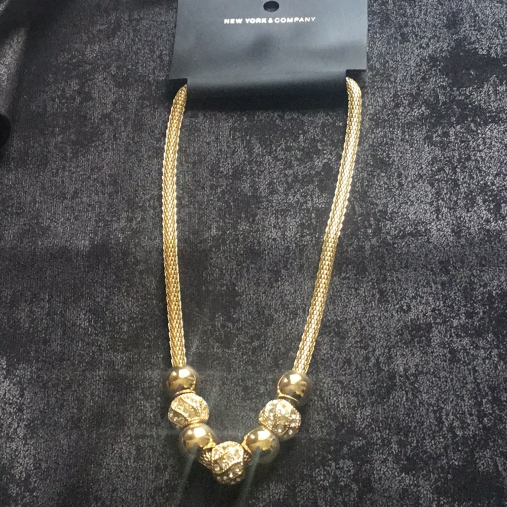 NY&Co Gold Tone Snake Style Chain with Beads